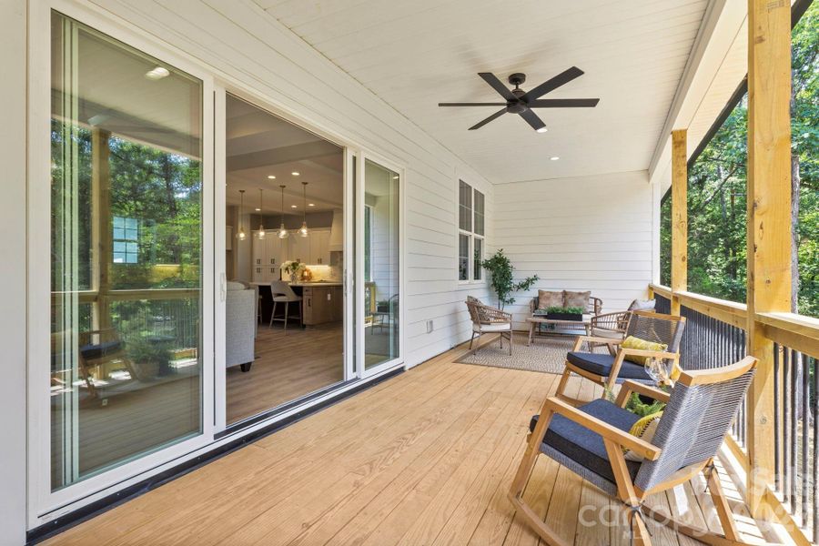 Exterior details and patio area of a home in , Clover (Image 4).