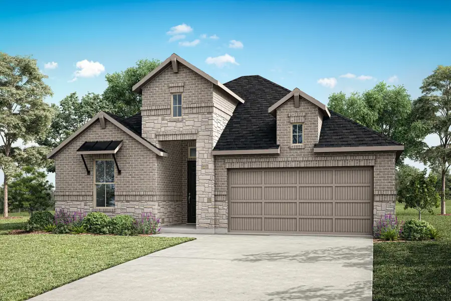 Representative exterior photo of a completed home built from the Mila by Tri Pointe Homes in Bridgewater, Midlothian, TX (Image 2). Representative exterior photo of a completed home built from the Mila by Tri Pointe Homes in Bridgewater, Midlothian, TX (Image 2).