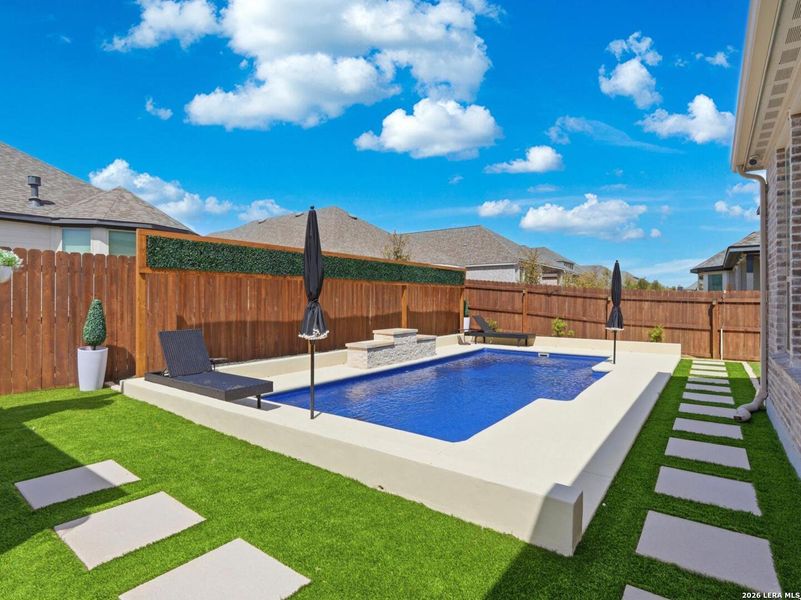 Exterior details and patio area of a home in Corley Farms, Boerne (Image 24).