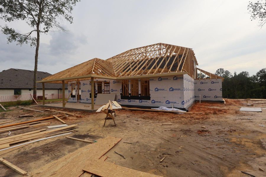 Backyard with covered patio - still under construction! Backyard with covered patio - still under construction!