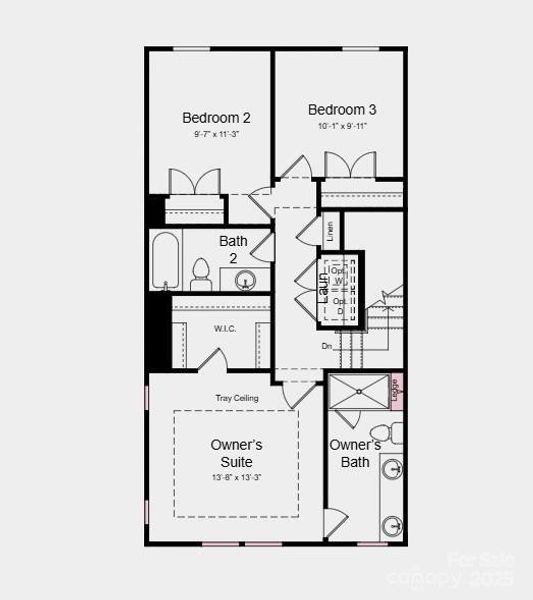 Upper Level Floor Plan - Additional highlights include: owner's suite shower with a built-in ledge, and gourmet kitchen