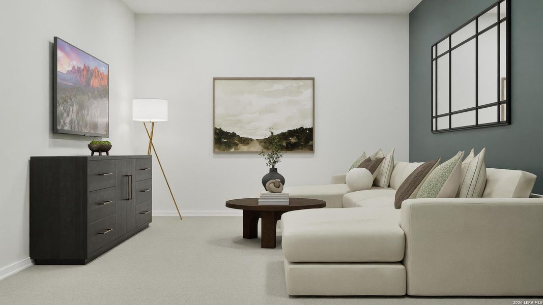 Furnished interior view inside a new home in Brookmill, San Antonio (Image 37). Furnished interior view inside a new home in Brookmill, San Antonio (Image 37).