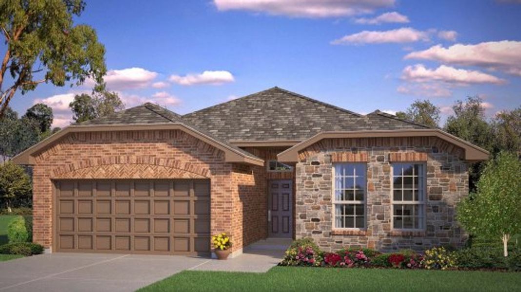 Representative exterior photo of a completed home built from the The Hobbs by D.R. Horton in Westmont, Lubbock, TX (Image 20).