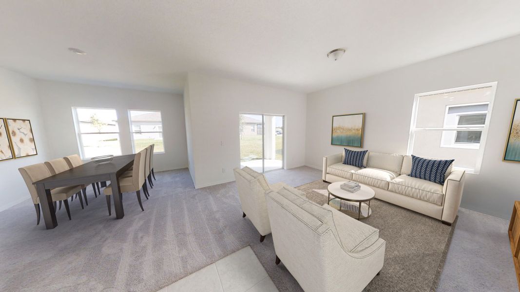 Representative furnished interior of a home built from the Luna by Starlight Homes in Sunset Hills, Winter Haven (Image 5).