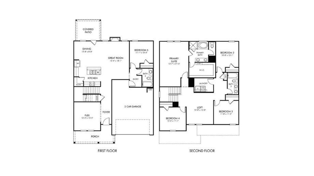 2D floor plan layout of this home in Harmony Manor, Fairburn, GA (Image 2).