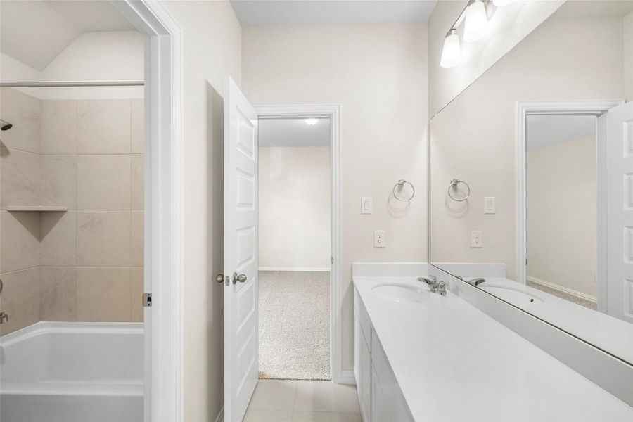 Furnished interior view inside a new home in Southern Pointe, College Station (Image 6). Furnished interior view inside a new home in Southern Pointe, College Station (Image 6).