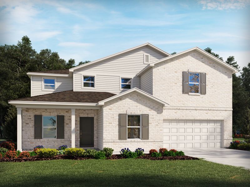 Representative exterior photo of a completed home built from the Jamestown by Meritage Homes in Wexford Park, Fountain Inn, SC (Image 2). Representative exterior photo of a completed home built from the Jamestown by Meritage Homes in Wexford Park, Fountain Inn, SC (Image 2).