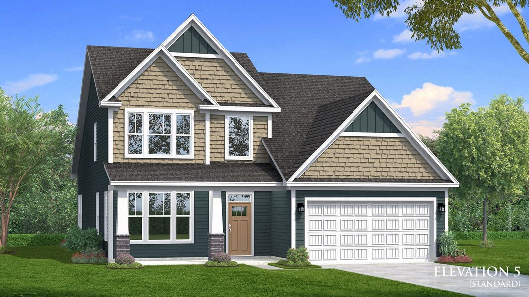 Rendering of elevation 5 of The Middleton Design by DRB Homes