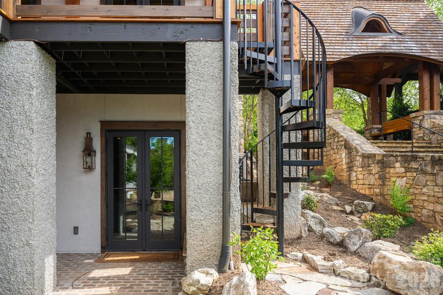 Exterior details and patio area of a home in , Black Mountain (Image 28).