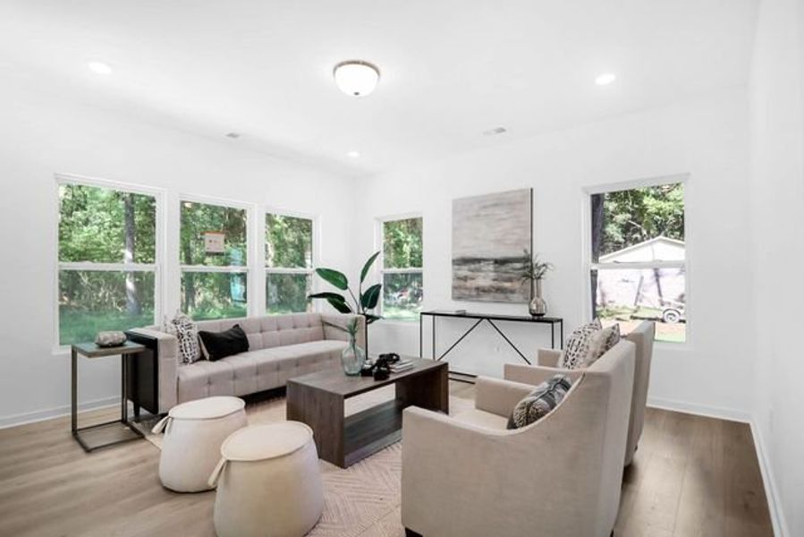 Representative furnished interior of a home built from the Kane by True Homes in Harpers Landing, Walkertown (Image 7).