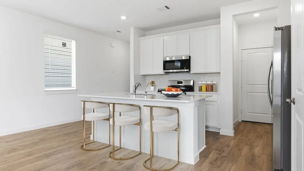 Elevations, exterior/ interior colors, options, available upgrades that require an additional charge, and standard features will vary in each community and subject change without notice. Call for details.