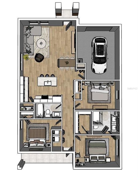 2D floor plan layout of this home in , Tampa, FL (Image 6).