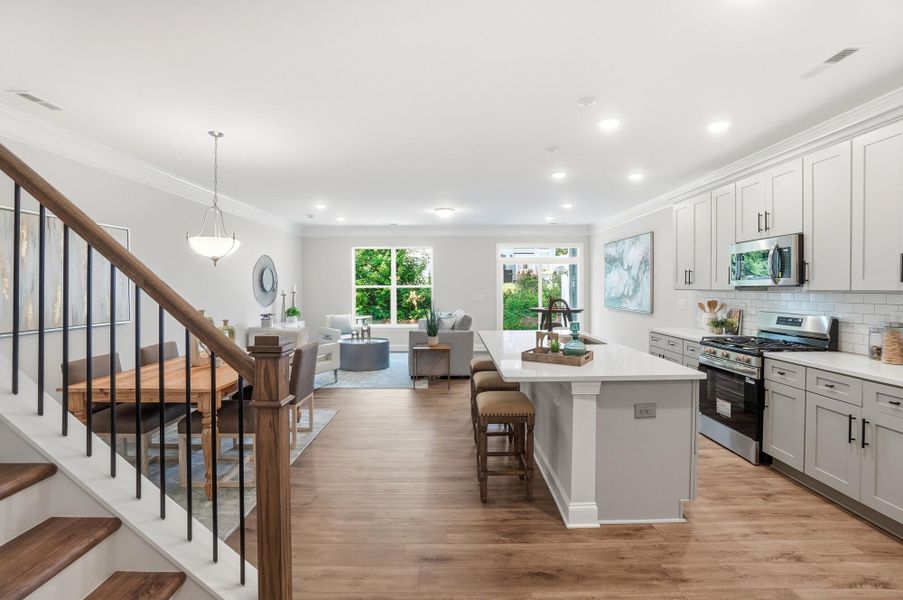 Furnished interior view inside a new home in Harrisburg Village Townhomes, Harrisburg (Image 9).