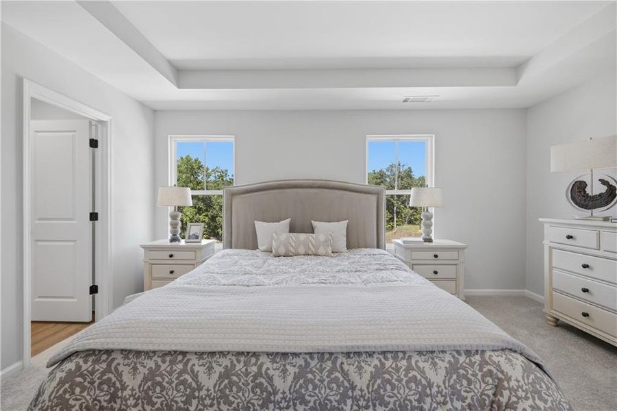 Furnished interior view inside a new home in The Bluffs, Canton (Image 10).