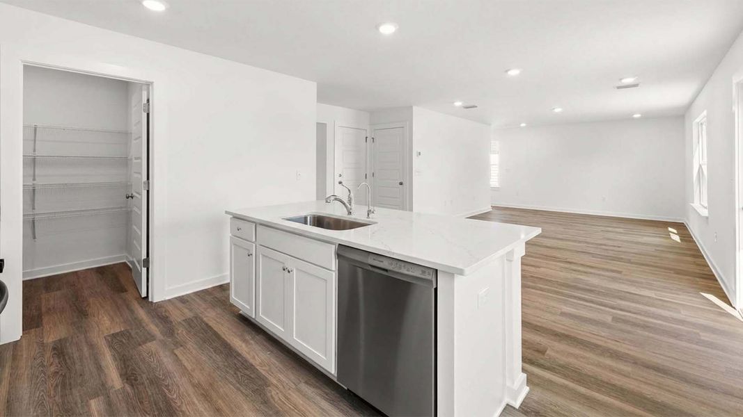 Furnished interior view inside a new home in Magnolia at the Bluffs Phase 3, Freeport (Image 4).