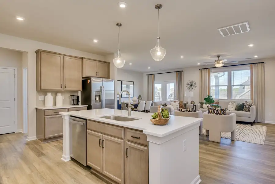 Furnished interior view inside a new home in The Beacon at Old Peachtree Single Family Homes, Lawrenceville (Image 211).