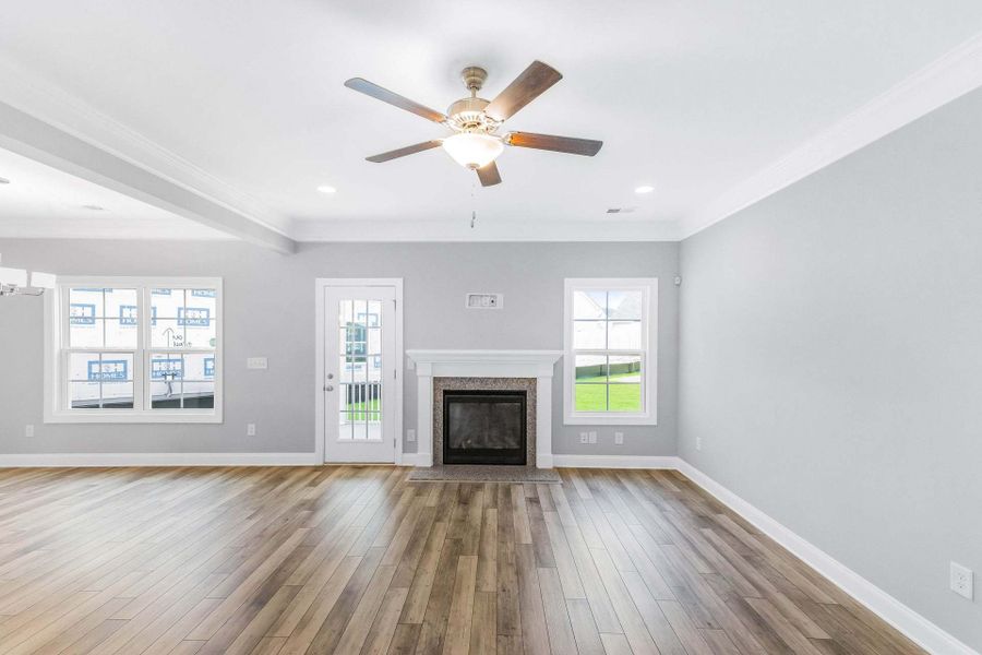 Representative unfurnished interior of a home built from the Clayton by Caviness & Cates Communities in Bartlett Manor, Youngsville (Image 128).