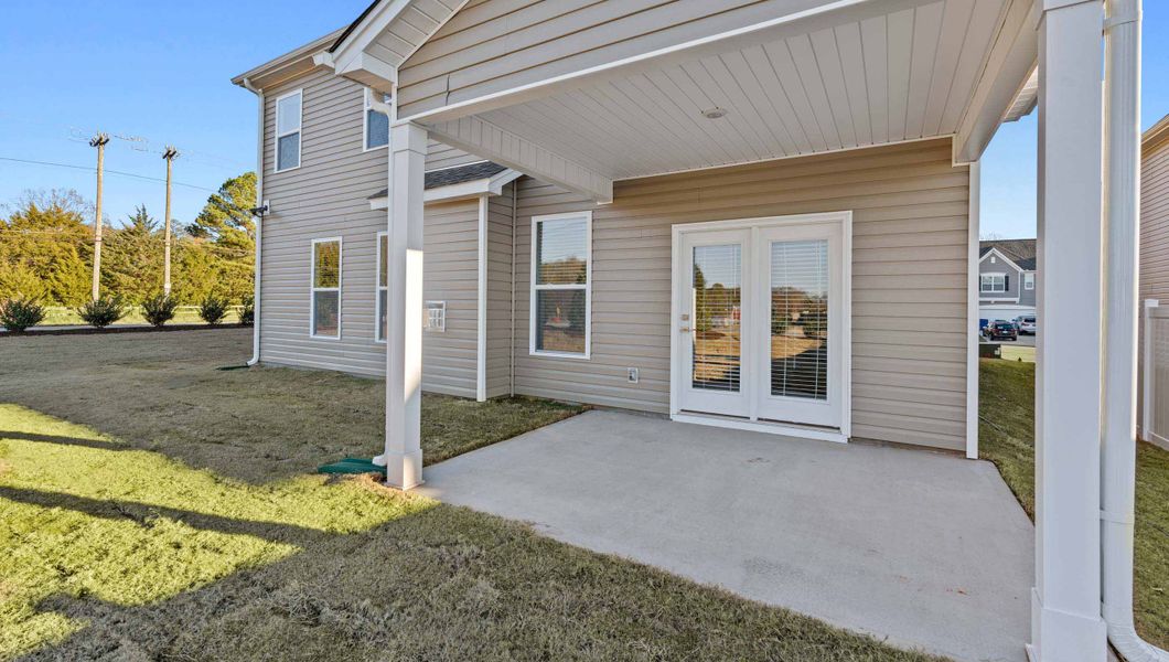 Exterior details and patio area of a home in Seven Oaks, Greenwood (Image 3).