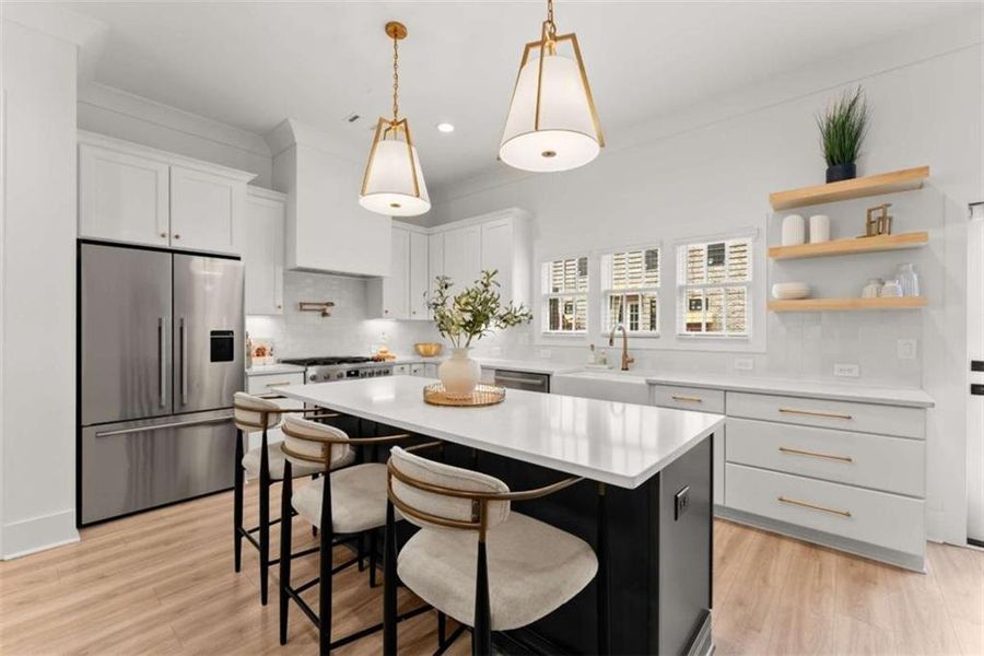 Furnished interior view inside a new home in Skyview On Broad, Sugar Hill (Image 41).