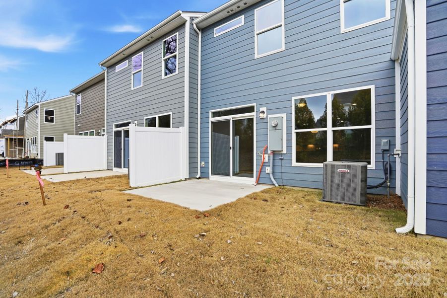 Exterior details and patio area of a home in Harrisburg Village, Harrisburg (Image 4).