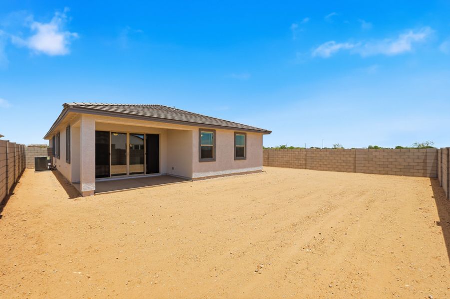 Exterior details and patio area of a home in Marbella at Windrose, Waddell (Image 3).