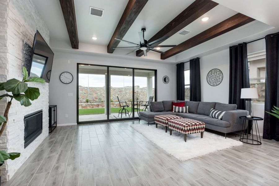 Furnished interior view inside a new home in Paseo Del Este, El Paso (Image 7). Furnished interior view inside a new home in Paseo Del Este, El Paso (Image 7).