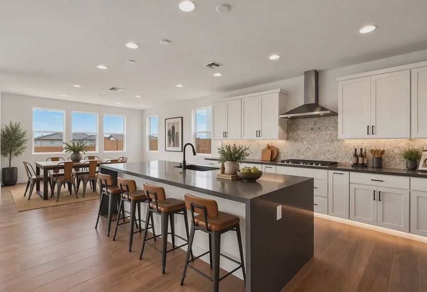 Virtually Staged Kitchen Dining - 6 of 15
