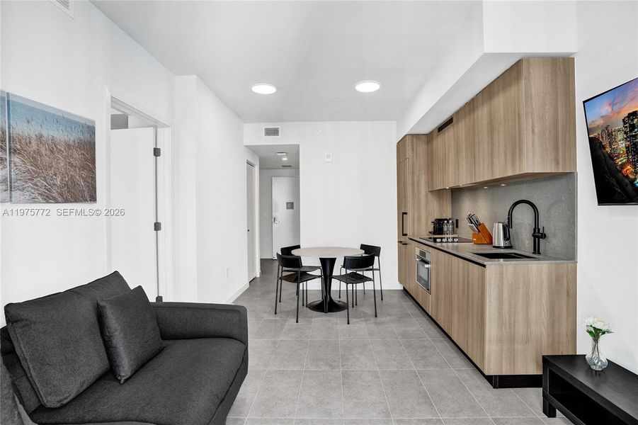 Furnished interior view inside a new home in , Miami (Image 9).