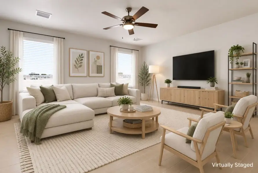 Representative furnished interior of a home built from the Poppy by View Homes in Paseo del Este, El Paso (Image 6).