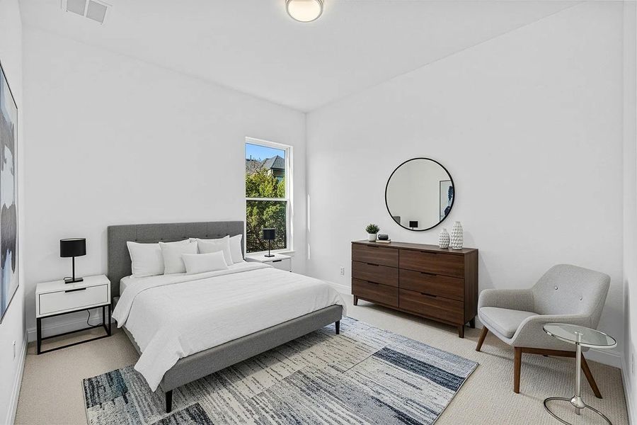 Furnished interior view inside a new home in Wolf Ranch West Bend - 60', Georgetown (Image 12).