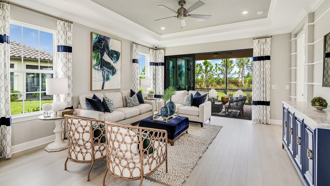 Representative furnished interior of a home built from the Arezzo by Taylor Morrison in Esplanade at Azario Lakewood Ranch, Lakewood Ranch (Image 23).