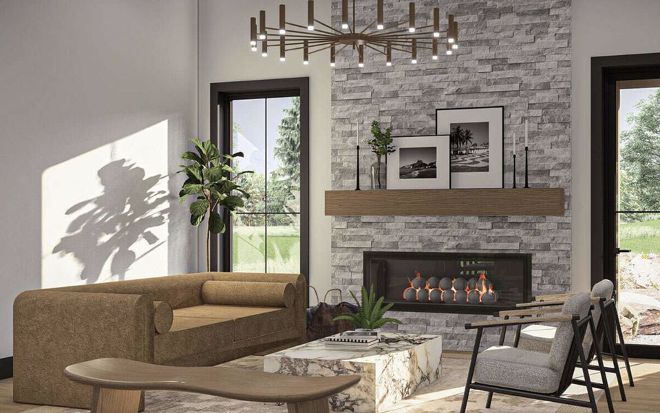 Representative furnished interior of a home built from the Sterling by Zeal Home Builders in Saddle Crest Estates, Weatherford (Image 10).