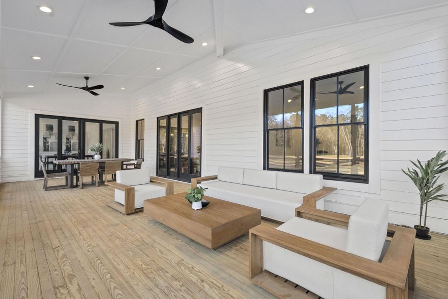 Exterior details and patio area of a home in , Johns Island (Image 3).