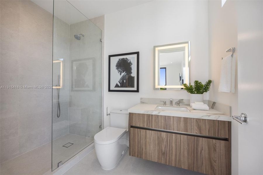 Furnished interior view inside a new home in , Miami (Image 6).