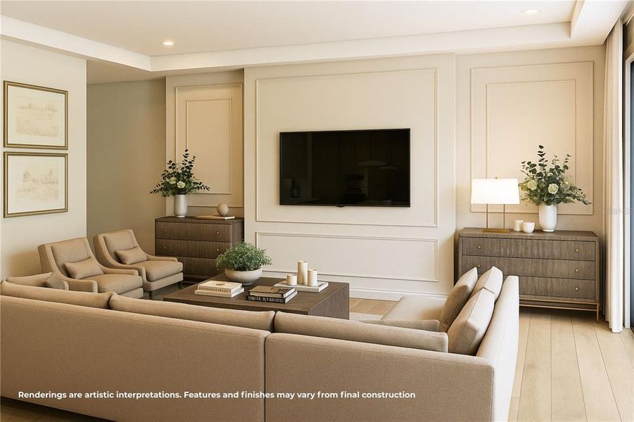 Furnished interior view inside a new home in , Winter Park (Image 7). Furnished interior view inside a new home in , Winter Park (Image 7).