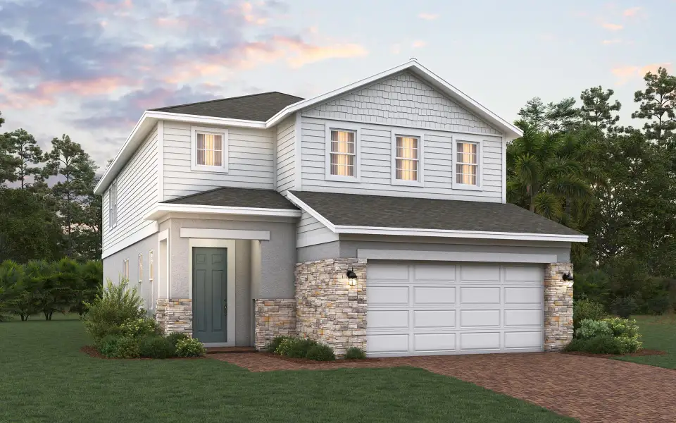 DeLeon elevation 2 shown with optional stone DeLeon elevation 2 shown with optional stone