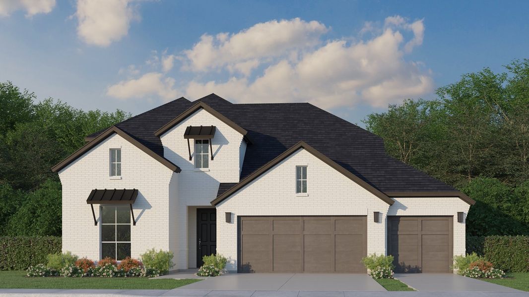 Plan 1525 Elevation D with 3rd Car Garage Plan 1525 Elevation D with 3rd Car Garage