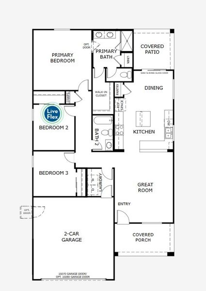 2D floor plan layout for the Pima by Landsea Homes in Sunrise – Canyon Series, Surprise, AZ (Image 3). 2D floor plan layout for the Pima by Landsea Homes in Sunrise – Canyon Series, Surprise, AZ (Image 3).