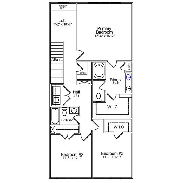2D floor plan layout of this home in Sweetbrier, Durham, NC (Image 3).