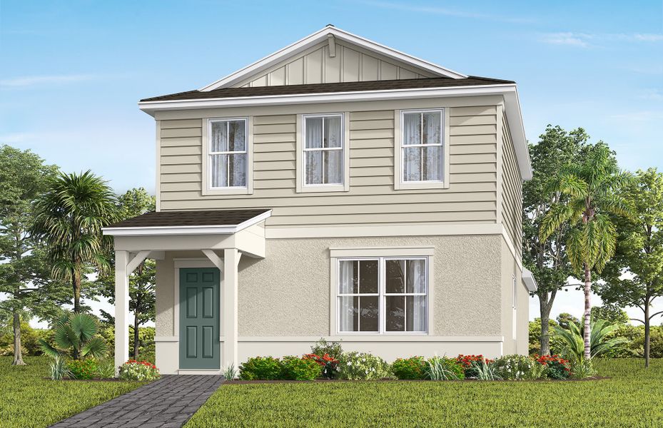 Representative exterior photo of a completed home built from the Benton by Pulte Homes in Lakehaven Estates, Clermont, FL (Image 9).