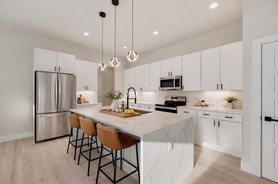 Furnished interior view inside a new home in , Dallas (Image 8).