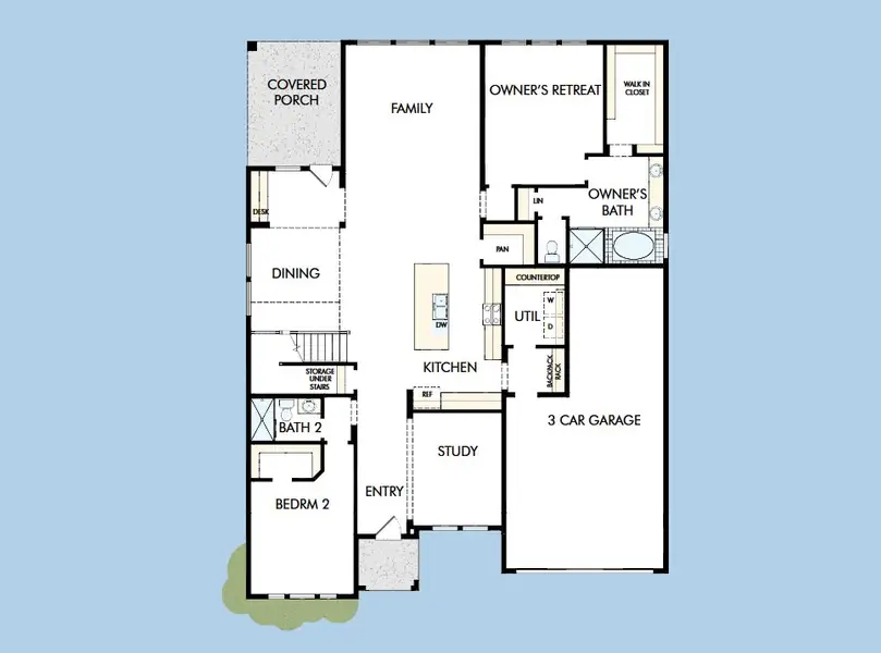 2D floor plan layout for the The Mccamey by David Weekley Homes in Windsong - Legacy Series, Boerne, TX (Image 3). 2D floor plan layout for the The Mccamey by David Weekley Homes in Windsong - Legacy Series, Boerne, TX (Image 3).