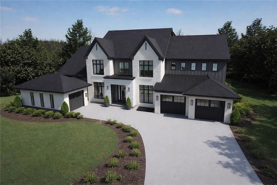 Front exterior of a new home in , Marietta, GA, highlighting curb appeal (Image 8).