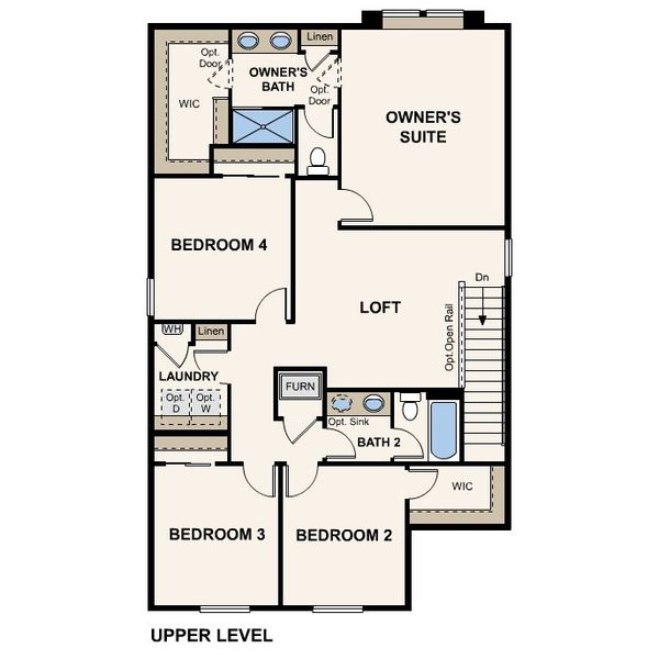 2D floor plan layout of this home in Coyote Creek, Fort Lupton, CO (Image 3).