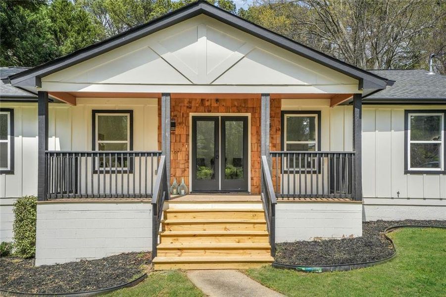 Exterior details and patio area of a home in , Atlanta (Image 22).