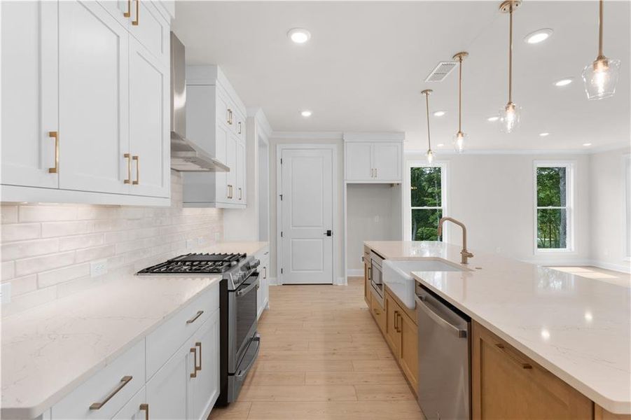 Furnished interior view inside a new home in Ward's Crossing Townhomes, Johns Creek (Image 14).