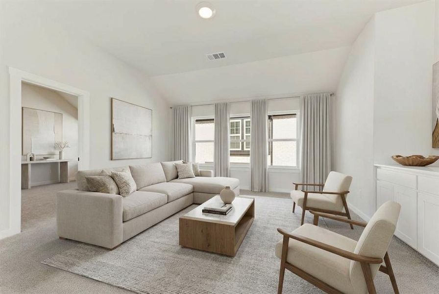 Furnished interior view inside a new home in Trails at Cottonwood Creek, Rowlett (Image 13).