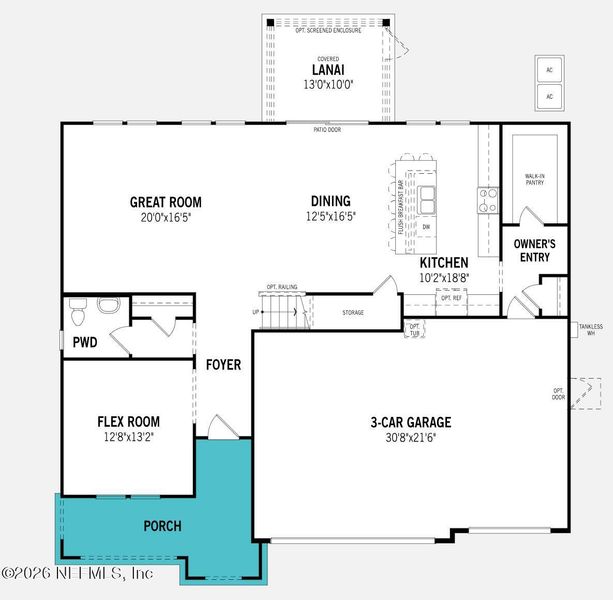 2D floor plan layout of this home in RiverTown, St. Johns, FL (Image 2). 2D floor plan layout of this home in RiverTown, St. Johns, FL (Image 2).