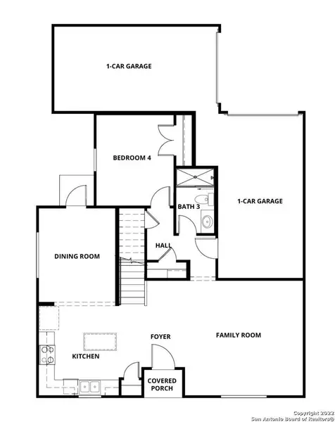 2D floor plan layout of this home in Luckey Ranch, San Antonio, TX (Image 3).