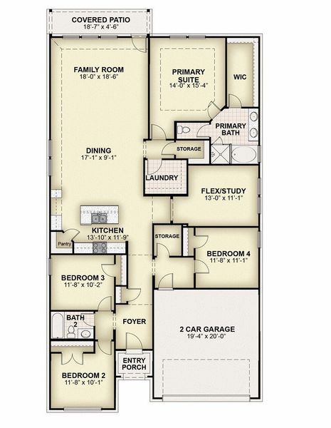 2D floor plan layout for the Patriot by Rockwell Homes in South Meadow, Melissa, TX (Image 5). 2D floor plan layout for the Patriot by Rockwell Homes in South Meadow, Melissa, TX (Image 5).